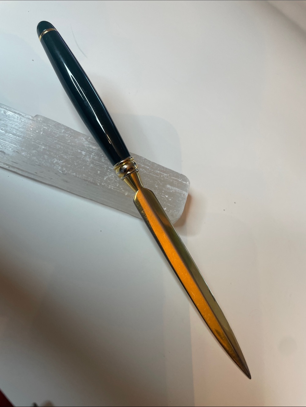 Vintage Brass with Brown Bakelite Handle Letter Opener